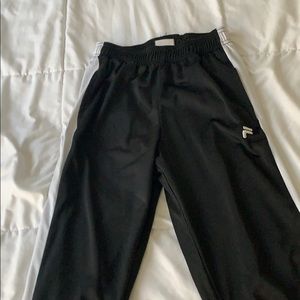 Black and White FILA Pants